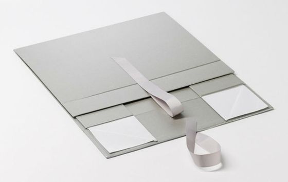 Attractive Folding Cardboard Suitcase Box Rectangle Recycled Paper With Ribbon