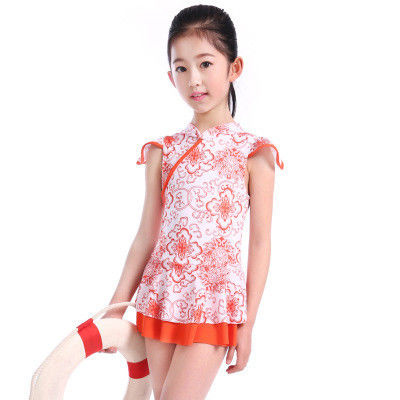 Cheap Skirt Beautifully Printed Children Girls Swim wear