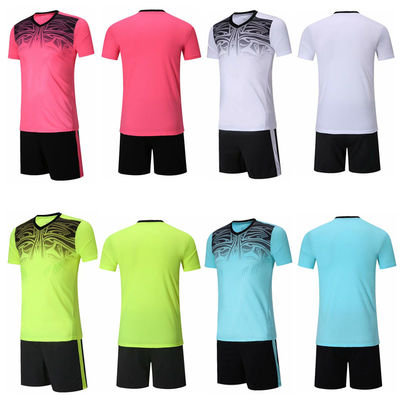 2019 New Design 100% Polyester Quick Drying Breathable Cheap Soccer Uniform Set