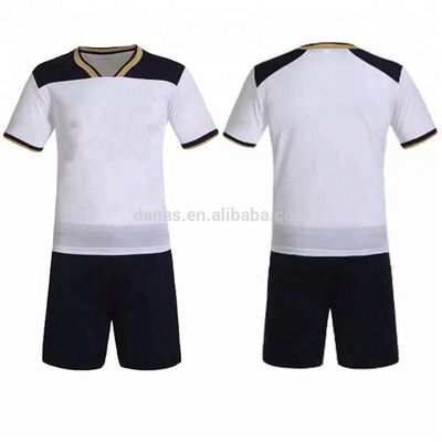 Full Set Breathable Popular Team White Jersey Soccer Uniform