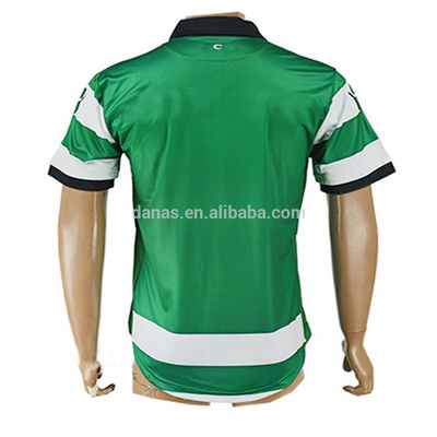 Sublimation Green and White Striped High Quality Professional Soccer Jersey