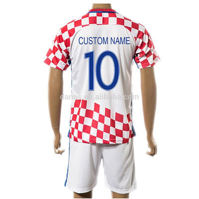Euro New 2016/2017 Top Quality Custom Red and White Club Team Soccer Jersey Free Shipping to Croatia