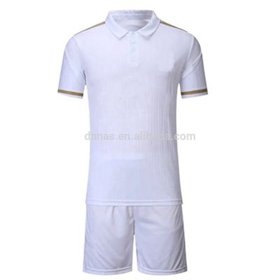 Custom Team Logo and Number Men's Football Training White Soccer Jersey