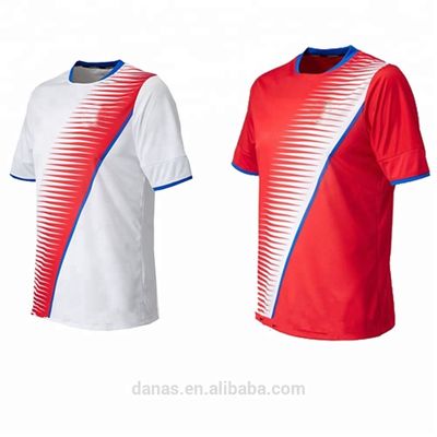 Factory wholesale red and white thai quality 2017/2018 soccer jersey shirt uniform free shipping to costa rica