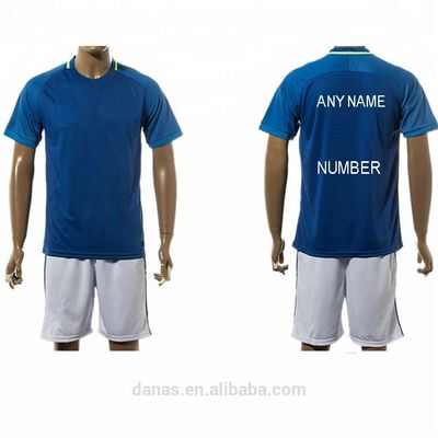 Brazil new quick dry football shirt soccer jersey and shorts