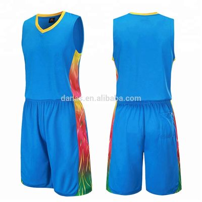 New 2019 OEM Best Design Cheap Color Blue Basketball Jersey Uniform