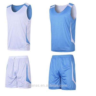 Cheap good quality custom reversible basketball uniform design 2019 chinese supplier