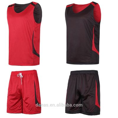 Cheap good quality custom reversible basketball uniform design 2019 chinese supplier