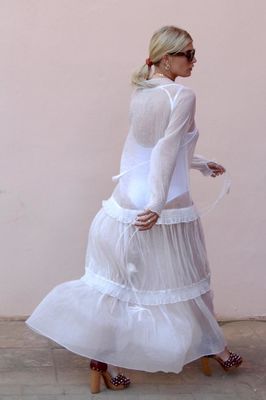 Clothing Fashion Women See-Through Sexy Beach Cover Up Dresses