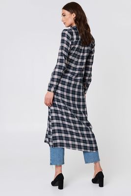 2019 New Arrivals Buttoned Asymmetric Shirt Dress Blue Dress Autumn Women
