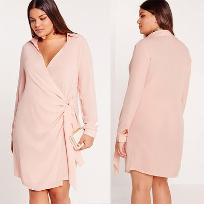 New Design Nude Plus Size Shirts & Blouses Sexy Cross Dress