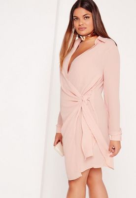 New Design Nude Plus Size Shirts & Blouses Sexy Cross Dress