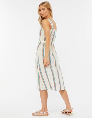 Greek Style Chic Bohemian Ribbon Dress Midi Dress Boho