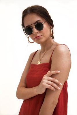 Korean red slim mini dress with spaghetti strap