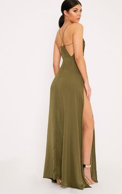 New arrival khaki sexy women chic party dress