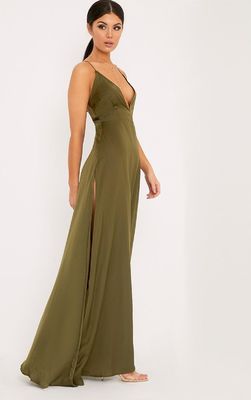 New arrival khaki sexy women chic party dress