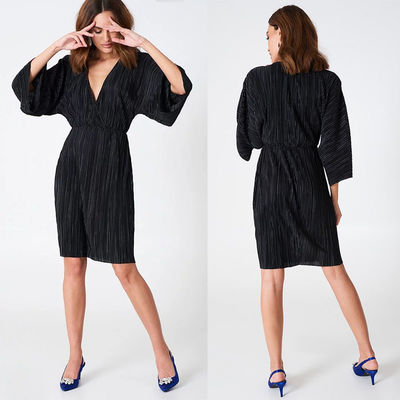 Women 2018 Trendy Summer Pleated Kimono Dress