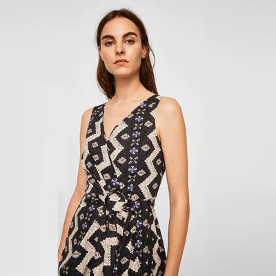 Factory price woven ladies summer office dress