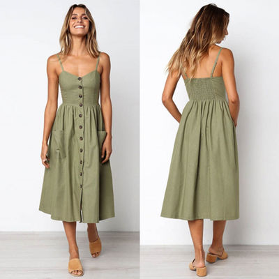 Fashion A-Line Dresses With Spaghetti Strap