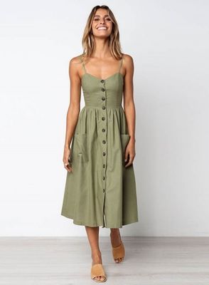 Fashion A-Line Dresses With Spaghetti Strap