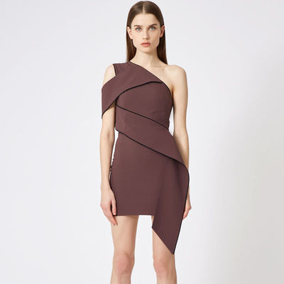 Wholesale Shoulder slope ladies formal midi dress