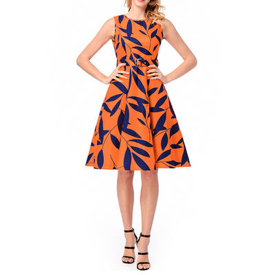 Women Sleeveless Casual Print Dress