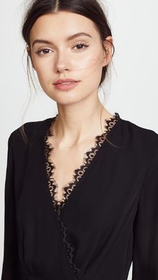 V Neck Long Sleeve Lady Dress New Design