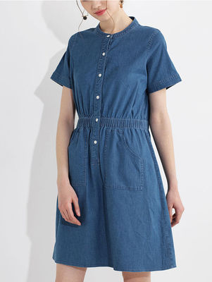 Women Summer Clothing 100 % Cotton Denim Dress
