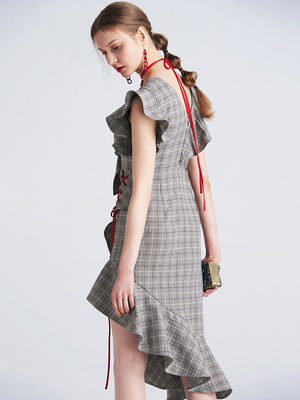 2018 New Fashion Lady Grey Dress