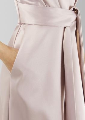 Elegant Loose Short Sleeve V Neck Wrap Dress