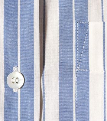 Clothes Women Blue Striped Cotton Maxi Woman Dress