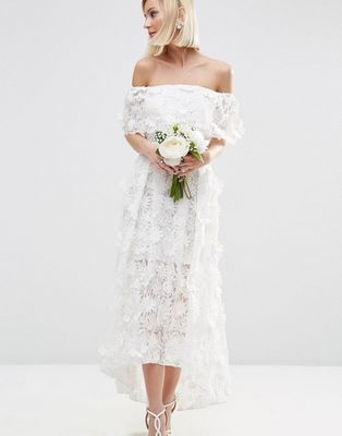 off shoulder women lace party wear long wedding night dress