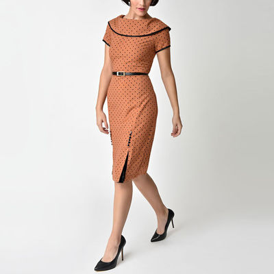 Women office length dress for work