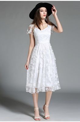 2016 short sleeve lace casual dress latest wedding dresses