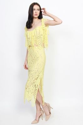 fashion apparel 2 pieces daisy lace women dress