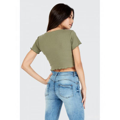 100% Cotton Short Crop Top for Women