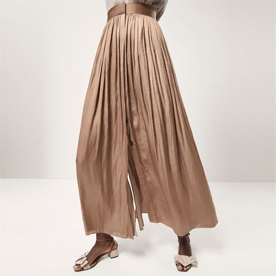 Latest style ladies pleated long skirt