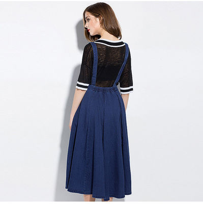 Stunning modern style bandage long length denim skirts