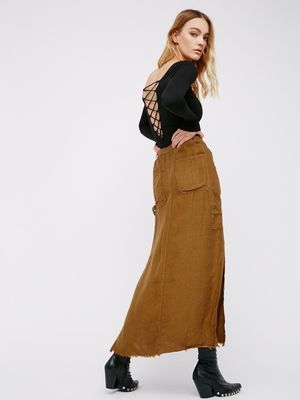 New Style Maxi Skirts Woman Fashion Linen Skirts