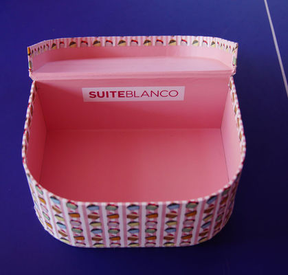 Cardboard Suitcase Box with Metal Closure and Handle for Children's Toys and Clothes