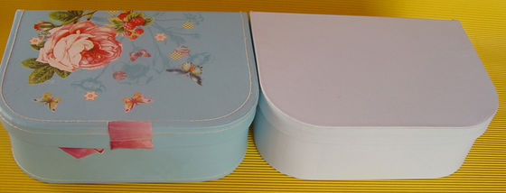 With Metal Lock Rigid Cardobard Suitcase Gift Box for Children's Jewelery