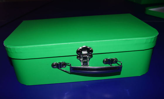 For Children Cardboard Mini Suitcase Gift Box with Metal Closure and Handle