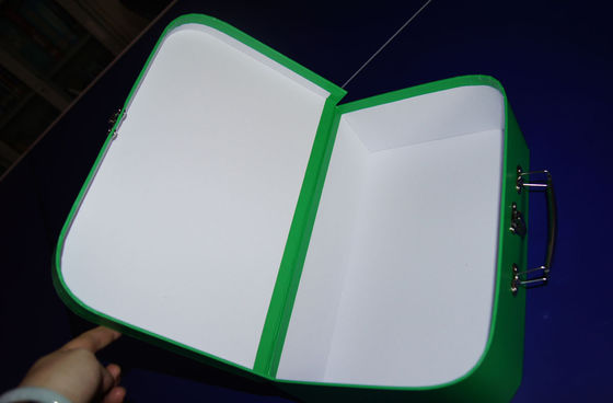 For Children Cardboard Mini Suitcase Gift Box with Metal Closure and Handle