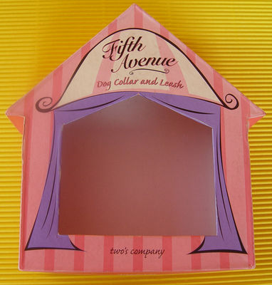 House Shaped Box - Dog Scaf Personalized Packaging Boxes with Windows Opening