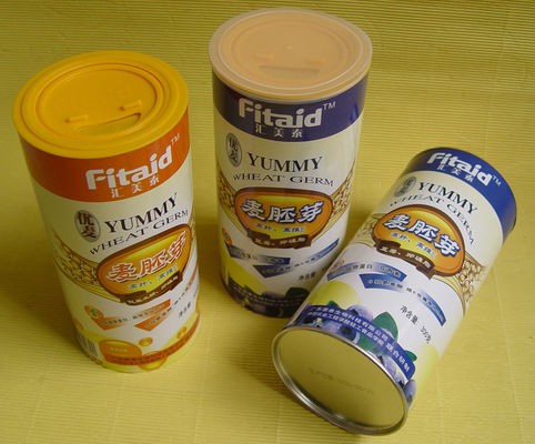 Customized Recycled Food Grade Paper Tube / Can Containers with Aliuminium Foil Interior