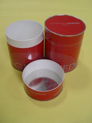 Recycled Food Grade Red Paper Tube Containers for Tea, Candy, Food Powder Packaging