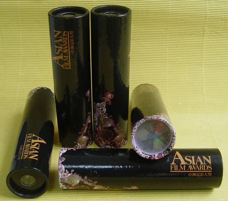 Cylinder / Telescope Black Xmas Magic Paper Gift Toy Kaleidoscope for Children