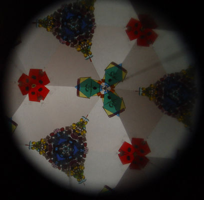 Handmade Paper Kaleidoscopes Gifts Toys with Plastic Beads or Glass Beads