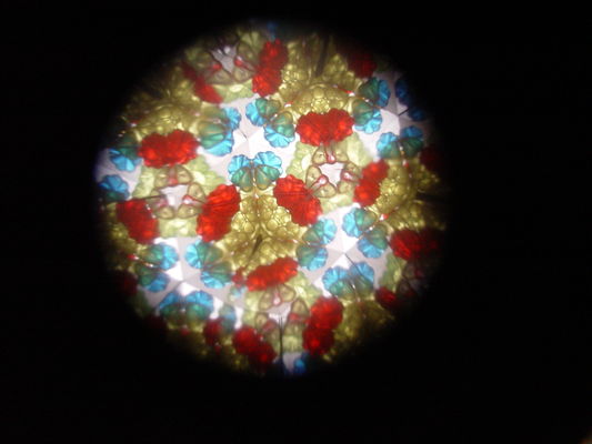 Magic Paper Toy Kaleidoscope with Plastic Beads or Glass Beads for Children