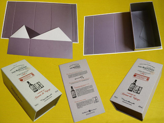 Small Folding Fabric and Cardboard Gift Packaging Box for Wine / Oil Bottole Packaging